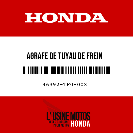 image de 46392-TF0-003 AGRAFE DE TUYAU DE FREIN