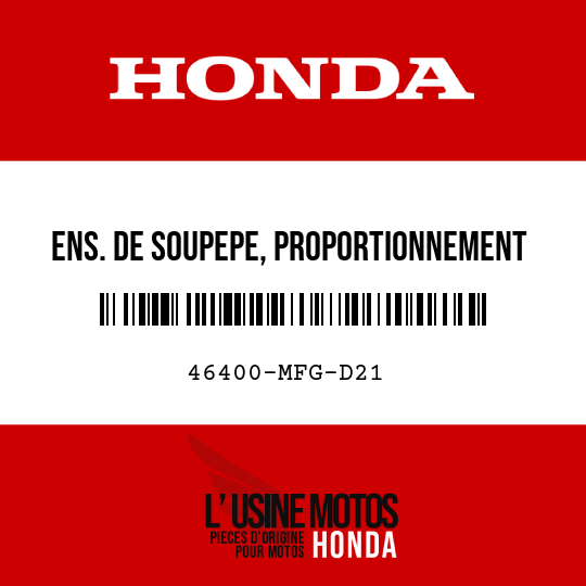 image de 46400-MFG-D21 ENS. DE SOUPEPE, PROPORTIONNEMENT COMMANDE