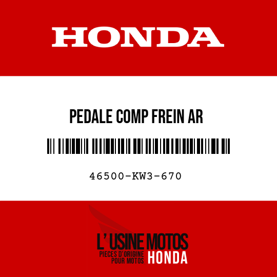 image de 46500-KW3-670 PEDALE COMP FREIN AR