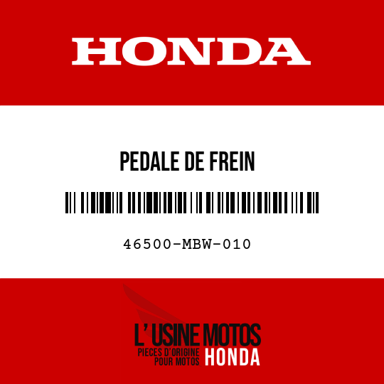 image de 46500-MBW-010 PEDALE DE FREIN