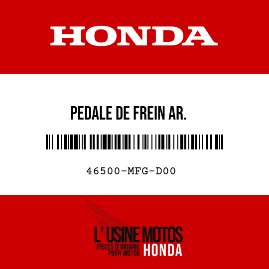 image de 46500-MFG-D00 PEDALE DE FREIN AR.