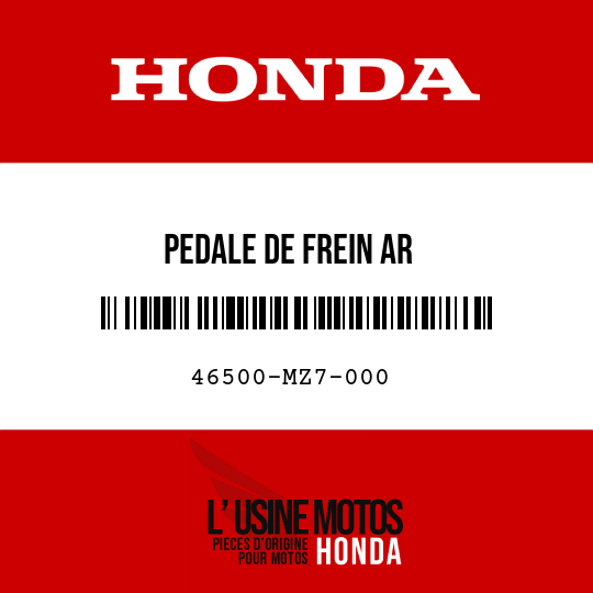 image de 46500-MZ7-000 PEDALE DE FREIN AR