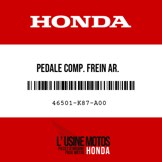 image de 46501-K87-A00 PEDALE COMP. FREIN AR.