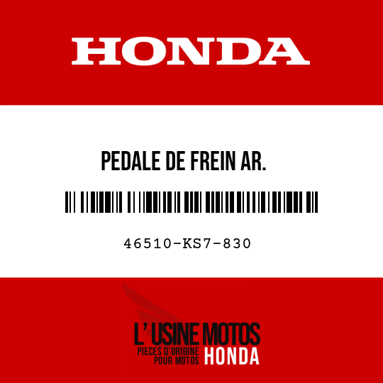 image de 46510-KS7-830 PEDALE DE FREIN AR.
