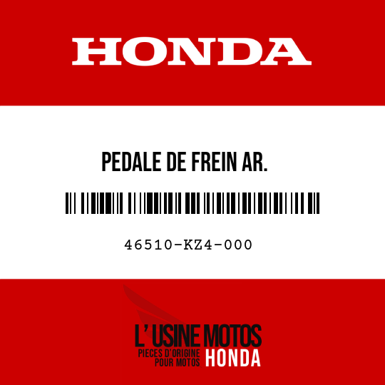 image de 46510-KZ4-000 PEDALE DE FREIN AR.