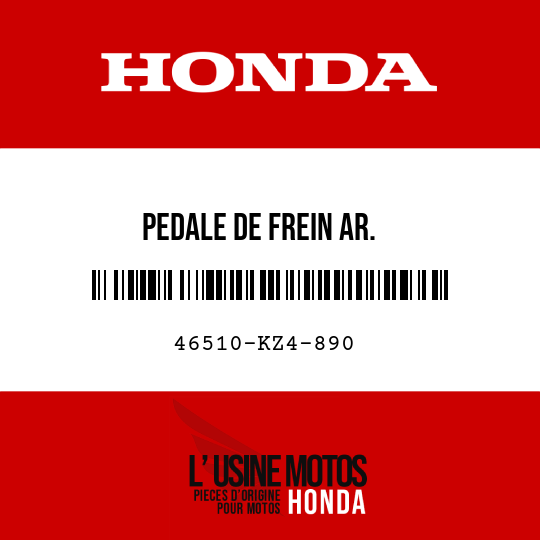 image de 46510-KZ4-890 PEDALE DE FREIN AR.