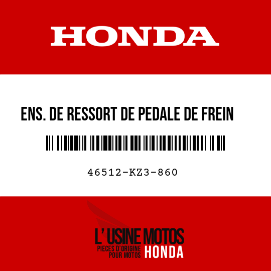 image de 46512-KZ3-860 ENS. DE RESSORT DE PEDALE DE FREIN
