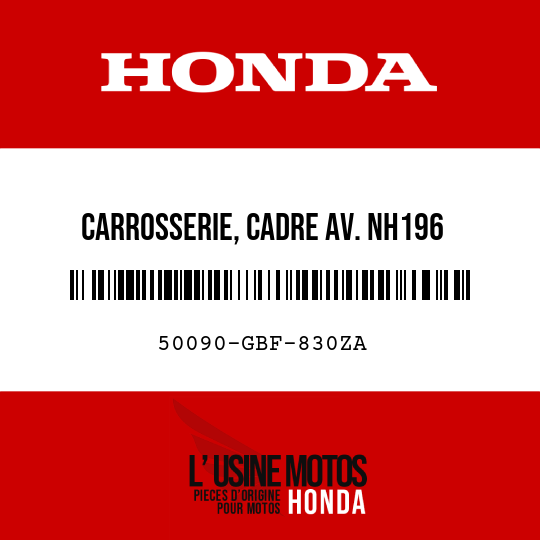 image de 50090-GBF-830ZA CARROSSERIE, CADRE AV. NH196 