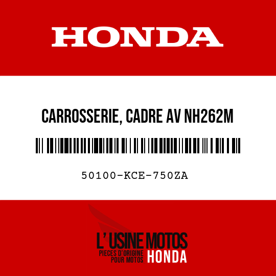 image de 50100-KCE-750ZA CARROSSERIE, CADRE AV NH262M 