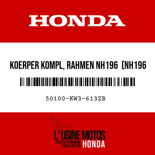 image de 50100-KW3-613ZB KOERPER KOMPL, RAHMEN NH196  (NH196 RINDEN-WEISS)