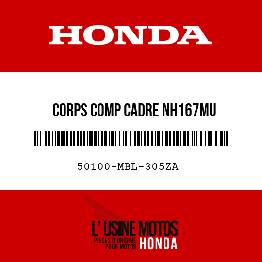 image de 50100-MBL-305ZA CORPS COMP CADRE NH167MU 