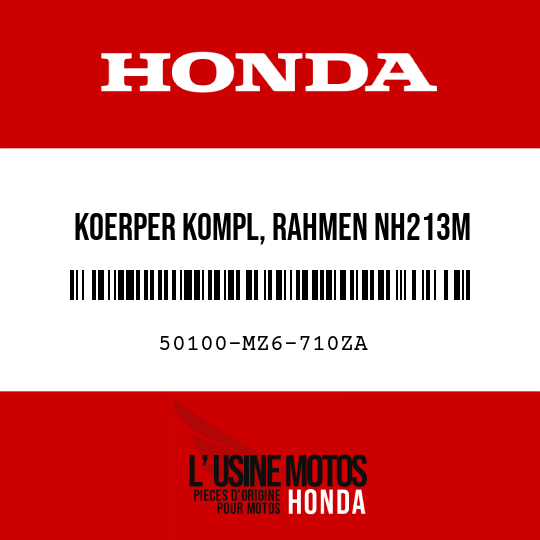 image de 50100-MZ6-710ZA KOERPER KOMPL, RAHMEN NH213M  (NH213M MILD-GRAU METALLIC)