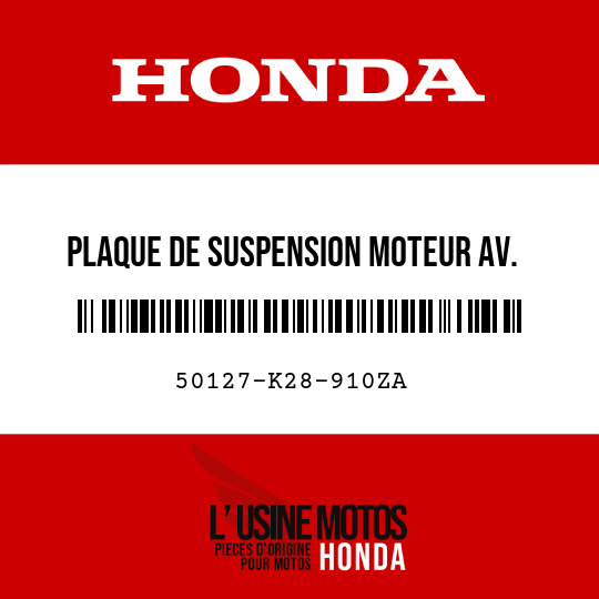 image de 50127-K28-910ZA PLAQUE DE SUSPENSION MOTEUR AV. NH132M