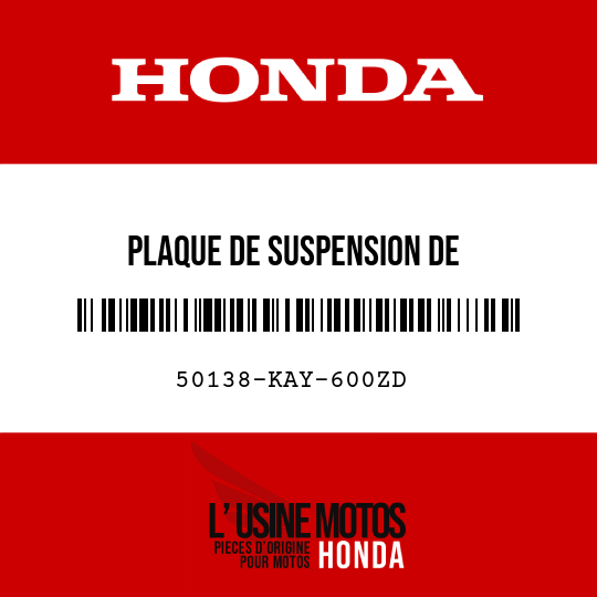 image de 50138-KAY-600ZD PLAQUE DE SUSPENSION DE MOTEURSUPERIEUR NH1