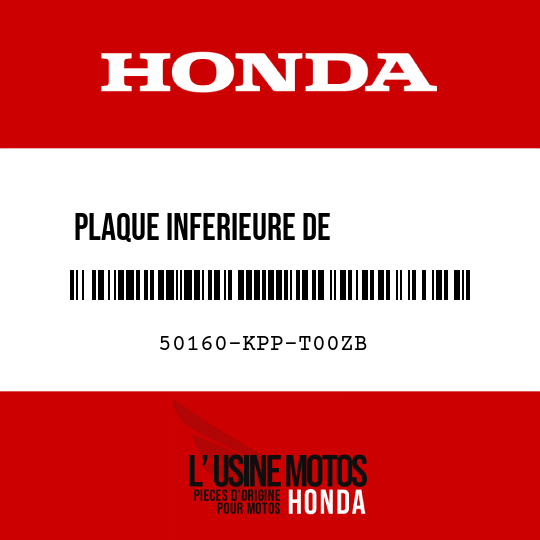 image de 50160-KPP-T00ZB PLAQUE INFERIEURE DE          SUSPENSION DU MOTEUR AV D NH303M