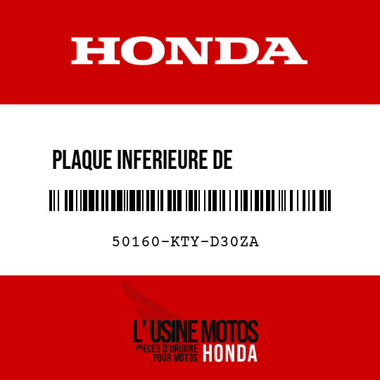 image de 50160-KTY-D30ZA PLAQUE INFERIEURE DE          SUSPENSION DU MOTEUR AV D NH303M 