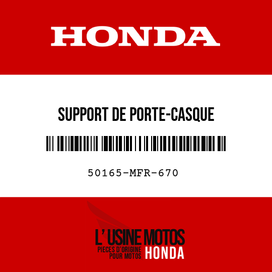 image de 50165-MFR-670 SUPPORT DE PORTE-CASQUE