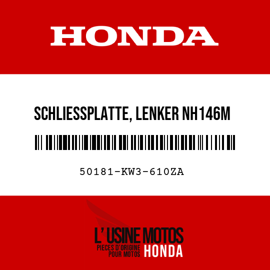 image de 50181-KW3-610ZA SCHLIESSPLATTE, LENKER NH146M  (NH146M AKKURATSILBERMETALLIC)