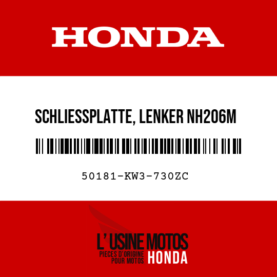 image de 50181-KW3-730ZC SCHLIESSPLATTE, LENKER NH206M  (NH206M MITTELGRAU-METALLIC)