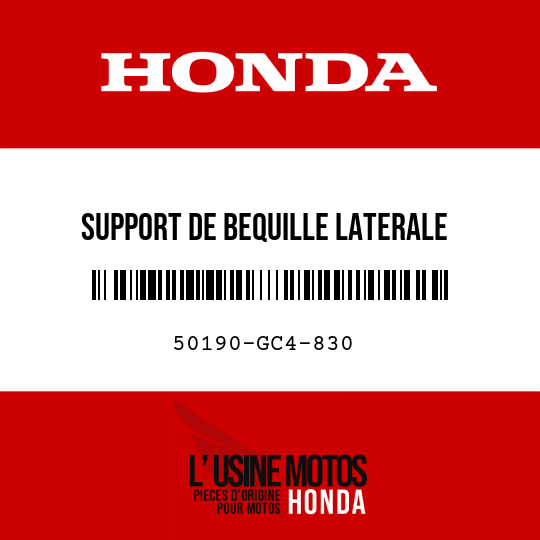 image de 50190-GC4-830 SUPPORT DE BEQUILLE LATERALE