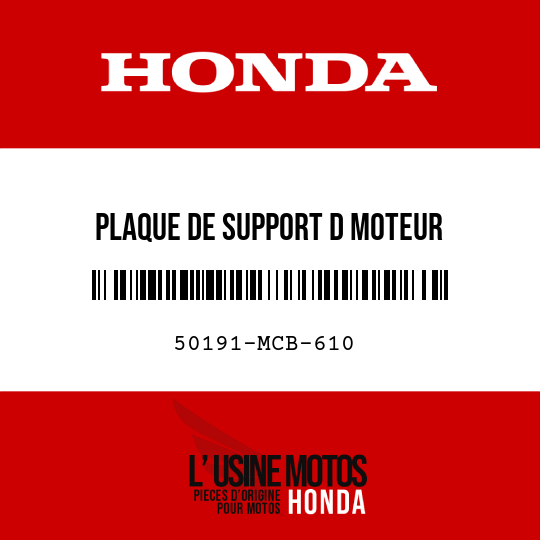 image de 50191-MCB-610 PLAQUE DE SUPPORT D MOTEUR