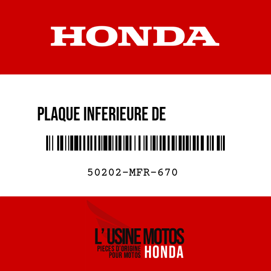 image de 50202-MFR-670 PLAQUE INFERIEURE DE          SUSPENSION MOTEUR