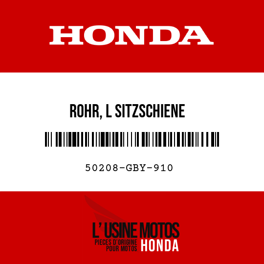 image de 50208-GBY-910 ROHR, L SITZSCHIENE
