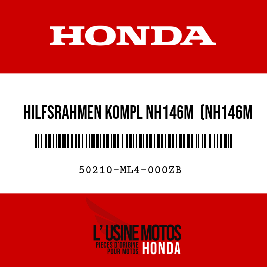 image de 50210-ML4-000ZB HILFSRAHMEN KOMPL NH146M  (NH146M AKKURATSILBERMETALLIC)