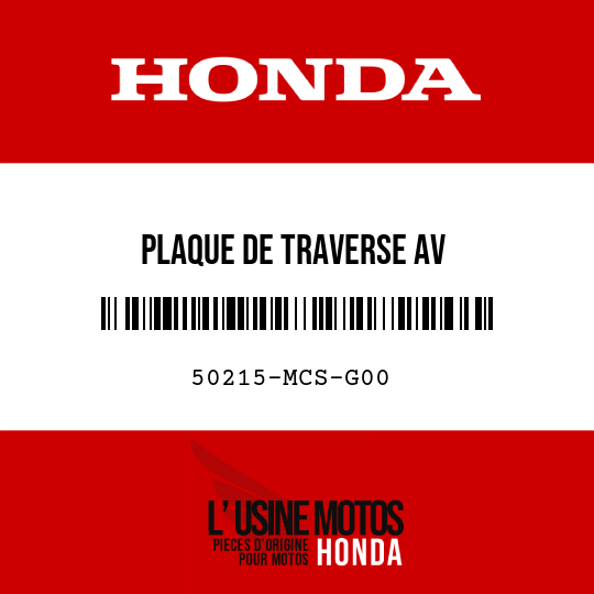image de 50215-MCS-G00 PLAQUE DE TRAVERSE AV