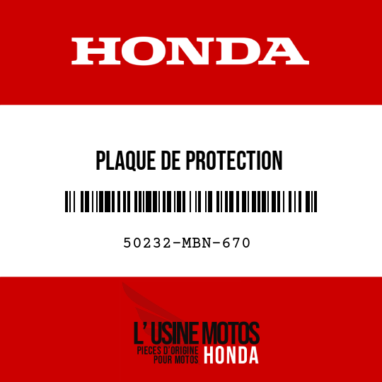 image de 50232-MBN-670 PLAQUE DE PROTECTION