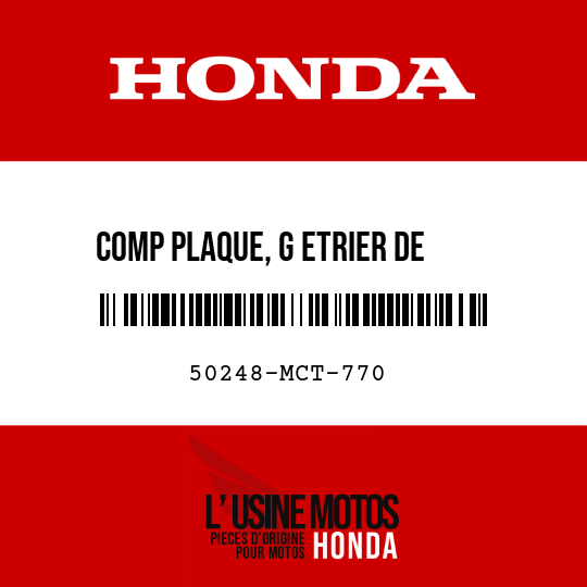 image de 50248-MCT-770 COMP PLAQUE, G ETRIER DE    SUSPENSION MOTEUR