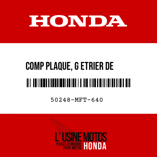 image de 50248-MFT-640 COMP PLAQUE, G ETRIER DE    SUSPENSION MOTEUR