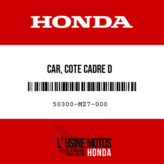 image de 50300-MZ7-000 CAR, COTE CADRE D