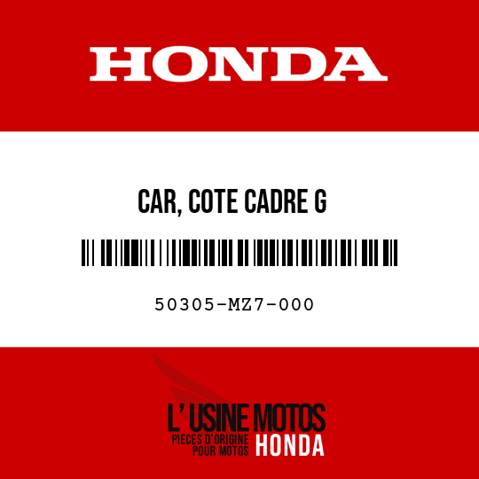 image de 50305-MZ7-000 CAR, COTE CADRE G