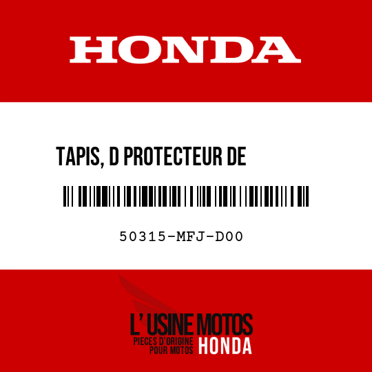 image de 50315-MFJ-D00 TAPIS, D PROTECTEUR DE       CHASSIS