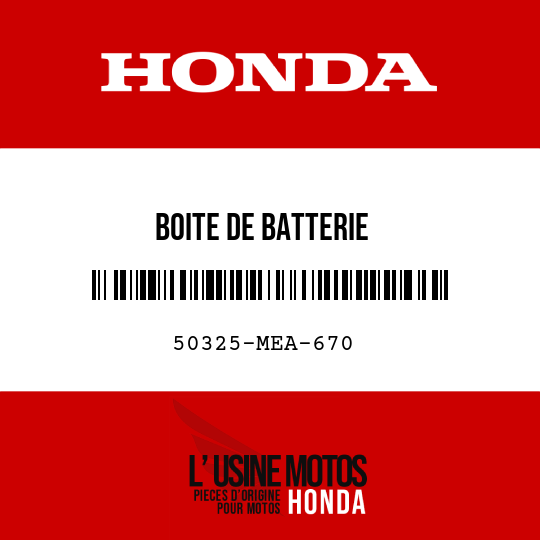image de 50325-MEA-670 BOITE DE BATTERIE