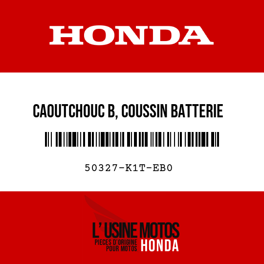 image de 50327-K1T-EB0 CAOUTCHOUC B, COUSSIN BATTERIE