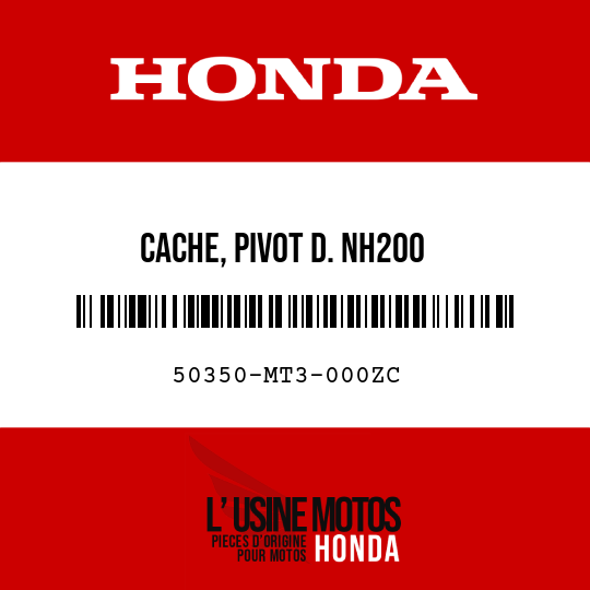 image de 50350-MT3-000ZC CACHE, PIVOT D. NH200 