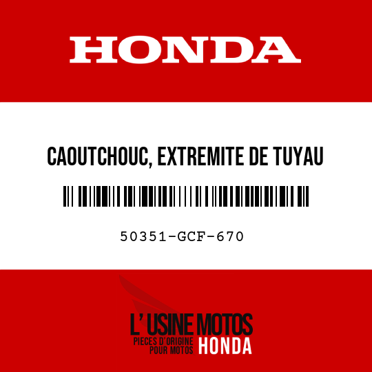 image de 50351-GCF-670 CAOUTCHOUC, EXTREMITE DE TUYAU