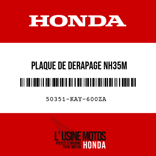 image de 50351-KAY-600ZA PLAQUE DE DERAPAGE NH35M 