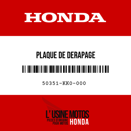 image de 50351-KK0-000 PLAQUE DE DERAPAGE