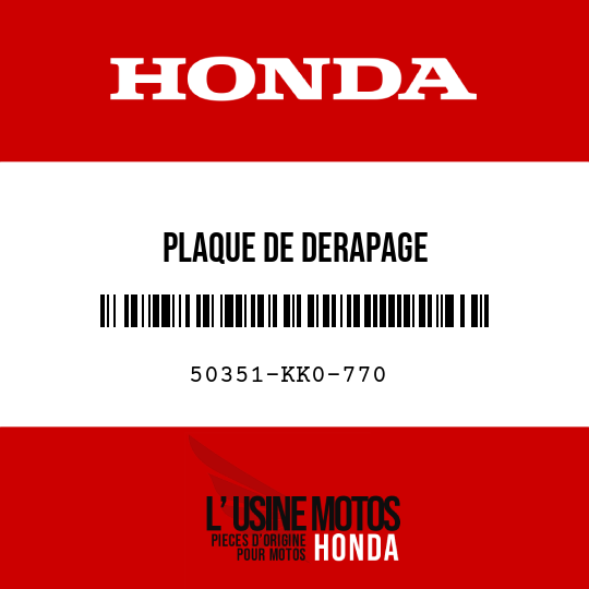 image de 50351-KK0-770 PLAQUE DE DERAPAGE