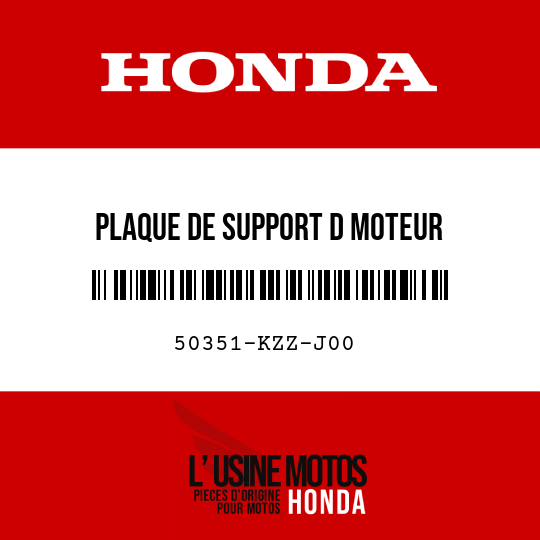 image de 50351-KZZ-J00 PLAQUE DE SUPPORT D MOTEUR