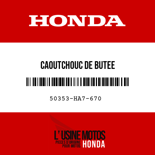 image de 50353-HA7-670 CAOUTCHOUC DE BUTEE