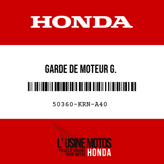 image de 50360-KRN-A40 GARDE DE MOTEUR G.