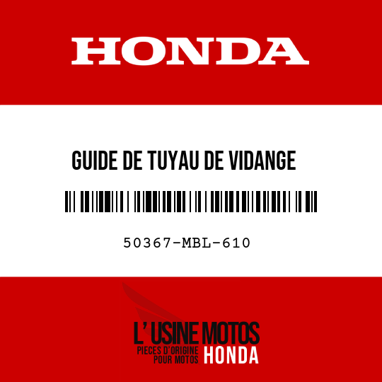 image de 50367-MBL-610 GUIDE DE TUYAU DE VIDANGE