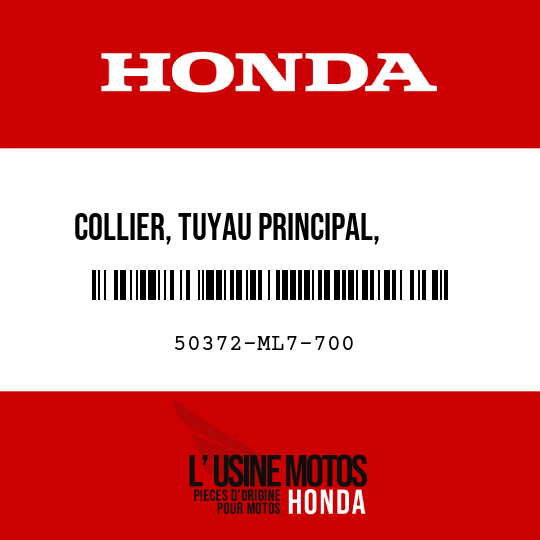 image de 50372-ML7-700 COLLIER, TUYAU PRINCIPAL,     SUPPORT DE MOTEUR