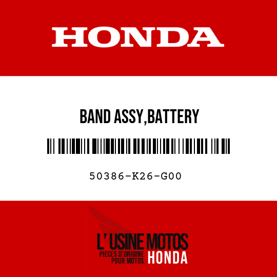 image de 50386-K26-G00 BAND ASSY,BATTERY
