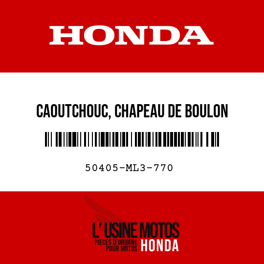 image de 50405-ML3-770 CAOUTCHOUC, CHAPEAU DE BOULON