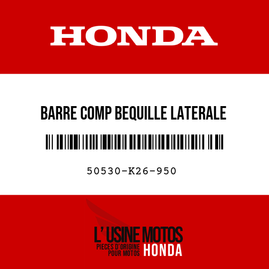 image de 50530-K26-950 BARRE COMP BEQUILLE LATERALE